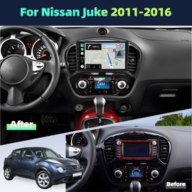 [4G+64G] Car Radio for Nissan Juke 2011-2016 with Wireless CarPlay Android Auto,9 inch Touchscreen Android 13 Car Stereo with Mirror Link Voice Control WiFi/GPS,Bluetooth,FM/RDS SWC+Backup Camera