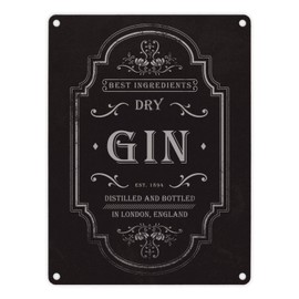 trendaffe - The Gin Logo Metal Sign 15 x 20 cm