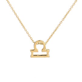 Wishoney Libra Necklace For Women Jewelry 12 Zodiac Pendant Birthday Gifts Gold Plated Charm Message Card