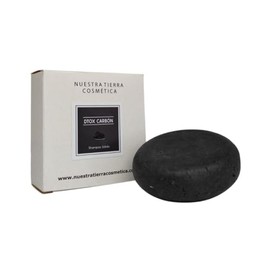 Shampoo Sólido De Carbón Activado, Fórmula Anti-caspa, Color Negro, Forma Ovalada