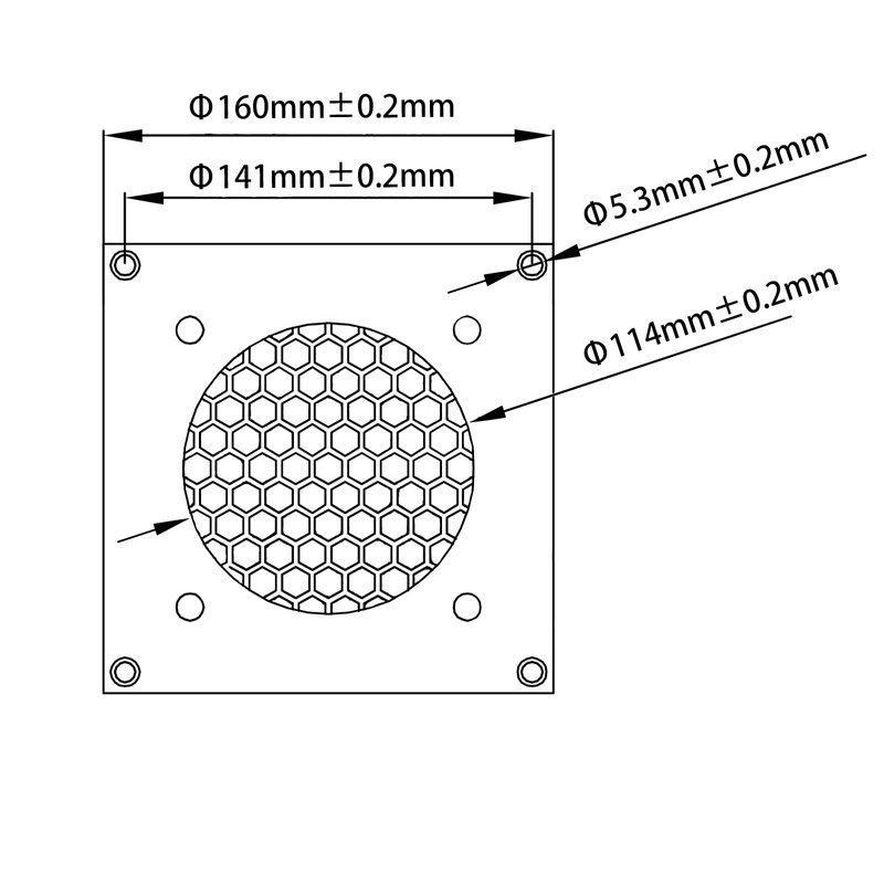 Euroharry Ventilation Grille 120 mm Fan Cover for PC, Computer,