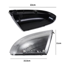 LOIYLLEN Left & Right Passenger and Driver Side Mirror Turn Signal Light Replacement for Dodge Ram 1500 2500 2009 2010 2011 2012 2013 2014 2015 2016 2017 2018 - Clear Lamp 68064948AA 68064949AA