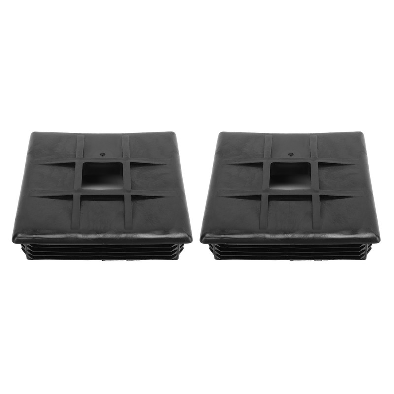 2 Pcs 4in Square Bumper Cap ABS Pipe Hole Plug