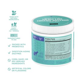 Natural Rapport Dog Digestive Supplement - The Only Digestive Support Soft Chews Dogs Need - 120ct Treats That Contain Probiotics and Enzymes to Support Digestion and Gut Health