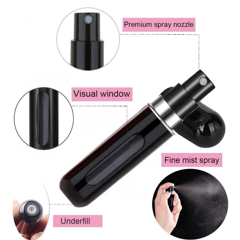 Unbranded 3 Pcs Travel Portable Mini Refillable Perfume Atomizer Bottle