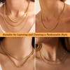 KENIY 3 Pcs Layered Gold Plated Necklaces Set Stack for