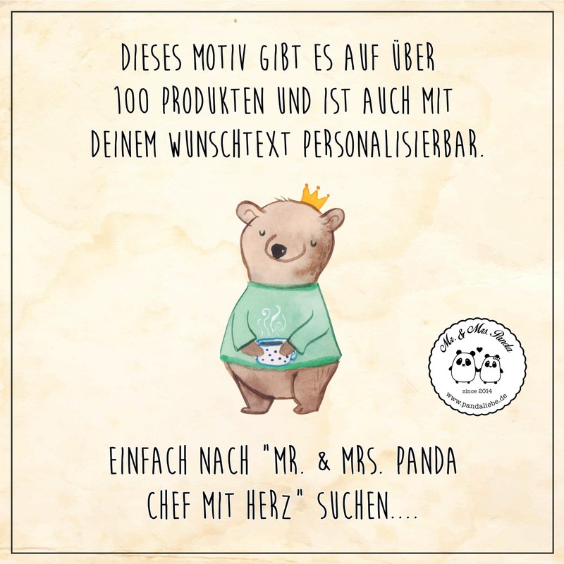 Mr. & Mrs. Panda Drinks Coaster Chef Heart - Gift,