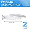 PATIKIL 150mm/5.9 Inch Plastic Petri Dishes with Lids, 2 Pack