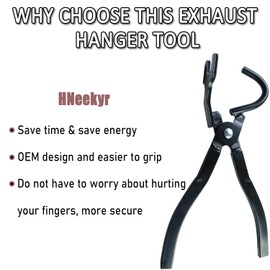 Exhaust Hanger Removal Tool Pliers Exhaust Hanger Brackets Rubber Hangers Support Removal Tool Compatible with All Exhaust Rubber (Black)