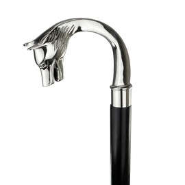 Design Toscano TV10578 Empress Collection: Majestic Wolf Solid Hardwood Walking Stick, cherry