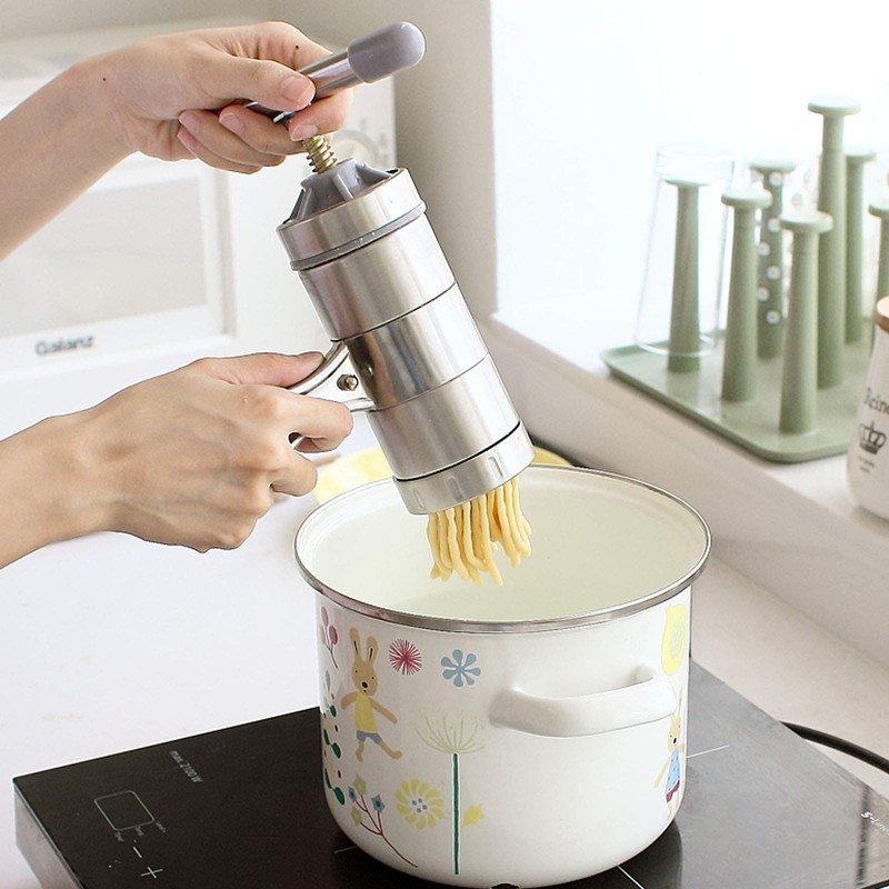 VETAKING Stainless Steel Manual Noodles Press Hand Crank Spaghetti Fettuccine