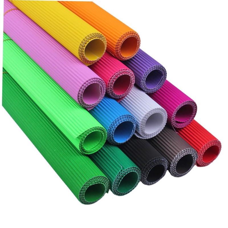 NUOBESTY Pack of 20 Colourful Corrugated Paper for DIY Crafts,