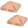 Copper Pyramid Post Caps (2-Pack) - Extended Lip - Solid