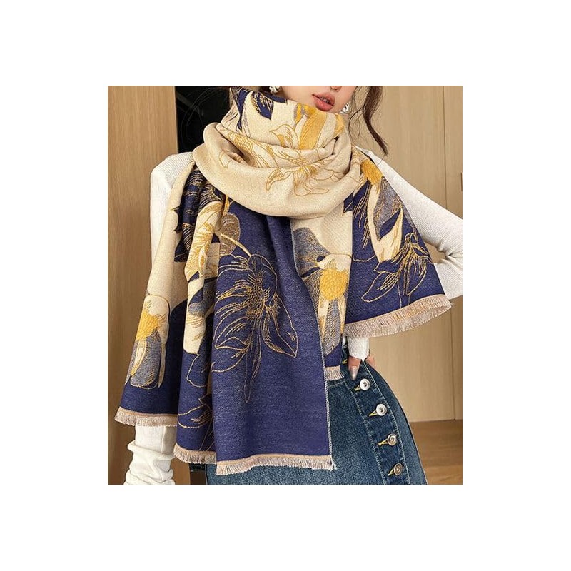 GFM® Cashmere Texture Pashmina Style Scarf Shawl for Autumn Winter