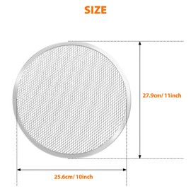 Suimlmta 3 Pack Pizza Tray 11 Inch/ 27.9cm Pizza Pan Aluminum Pizza Screen Round Pizza Mesh Baking Sheet Trays for Oven
