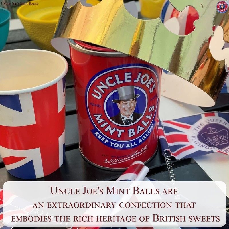 Uncle Joe's Mint Balls in a Tin 120g (Pack of