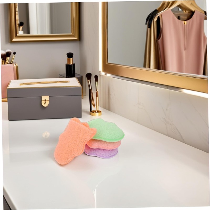 VICASKY 4pcs Face Scrubber: Cotton Large Thickened Face Wash Mitts