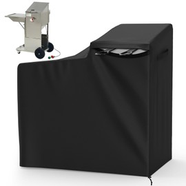 STARTWO Fryer Cover, Waterproof Anti-UV Heavy Duty Deep Fryer Cover, Compatible with Model Bayou Classic 700-704 4-Gallon Deep Fryers with Cart Shelf,Black