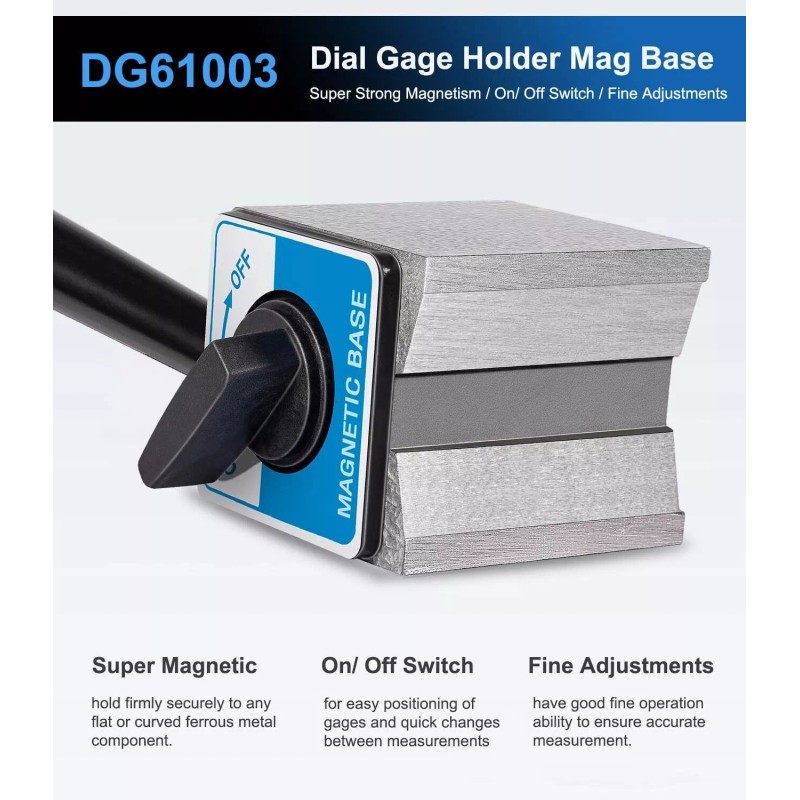 For Noga DG61003 Dial Gage Test Indicator Holder Magnetic Base