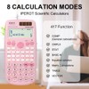 Scientific Calculators, IPEROT Pink Scientific Calculator 417 Function, Desktop Math
