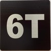 Apartment number 6S sign - UNIT NUMBER 6S SIGN/SUITE 6S