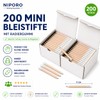 NIPORO 200 Mini Pencils Short Half Pencils with Eraser Golf