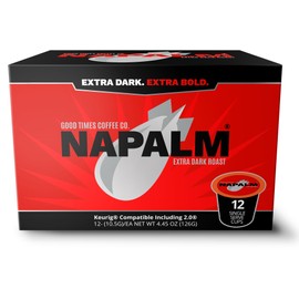Napalm Coffee, EXTRA DARK ROAST, 100% Arabica, Single Serve Cups for Keurig K-Cup Brewers, 72 Count