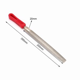 8inch Diamond Coated Half Round File Plastic Handle Hand Tools for Grinding on Glass, Stone, Marble, Rock, Bone 120 Grit