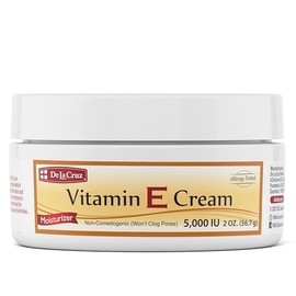De La Cruz Crema Hidratante de Vitamina E para Cara y Cuello - Cuidado Hidratante de la Piel para Todos los Tipos de Piel - Fabricado en EE. UU
