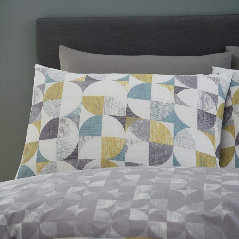 Catherine Lansfield Retro Circles Reversible Single Duvet Cover Set with