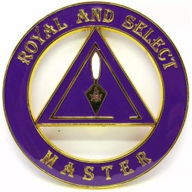 Masonic 3"  Royal & Select MASTER Car Auto Emblem Black Gold DMCE06