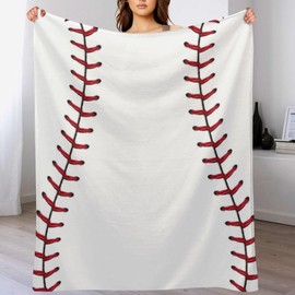 Volissoz Baseball Blanket Gifts for Boys Girls Kids Adults Warm Cozy Flannel Baseball Throw Blanket for Couch Bed 60"x50"