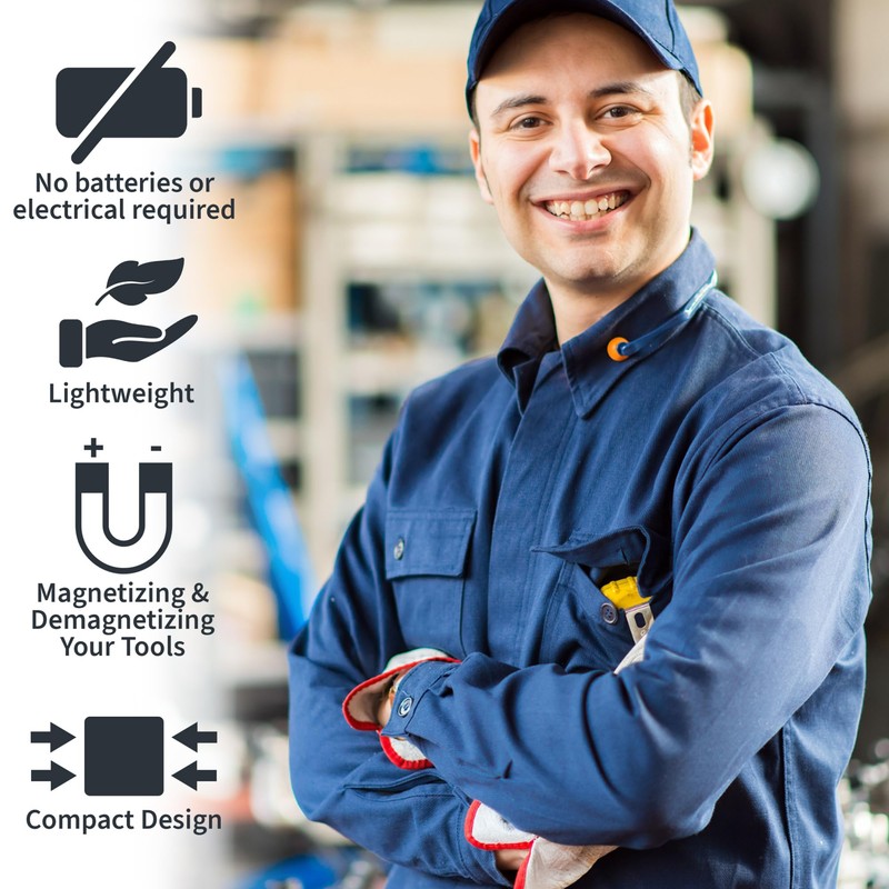 MeasuPro Demagnetizer and Magnetizer For Screwdrivers Tips, Bits, and Small