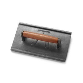 Outset Cast Iron, 5 x 9 x 2.75 inches, Rectangular Grill Press