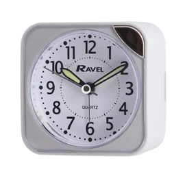Ravel - Albany Travel Quartz Alarm Clock - White