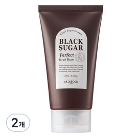 Skinfood Black Sugar Perfect Scrub Foam, 180g, 2 pieces / 스킨푸드 블랙슈가 퍼펙트 스크럽 폼, 180g, 2개