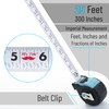 Mr. Pen- Retractable Tape Measure 25 ft, 2 Pack, Sky