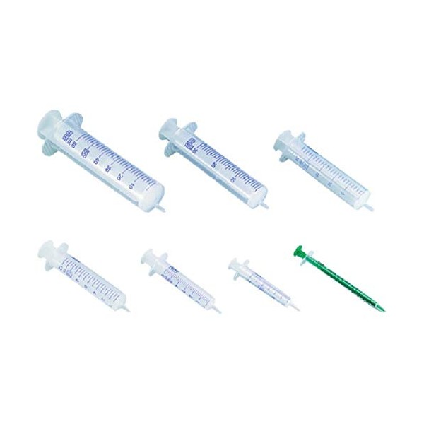 HENKE A8405LTT Lure Tip All Plastic Syringes, 1.6 fl oz (5 ml), Pack of 10