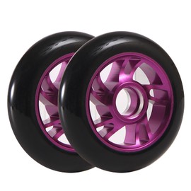 Generic 2 Pack 110mm Pro Scooter Wheels Pair Scooter, Replacement Wheels with ABEC Bearings for Pro Scooters Kick Scooters(Rose Red)