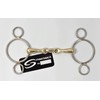 S-Products CONTINENTAL THREE 2 RING SNAFFLE GERMAN SILVER LOZENGE HORSE