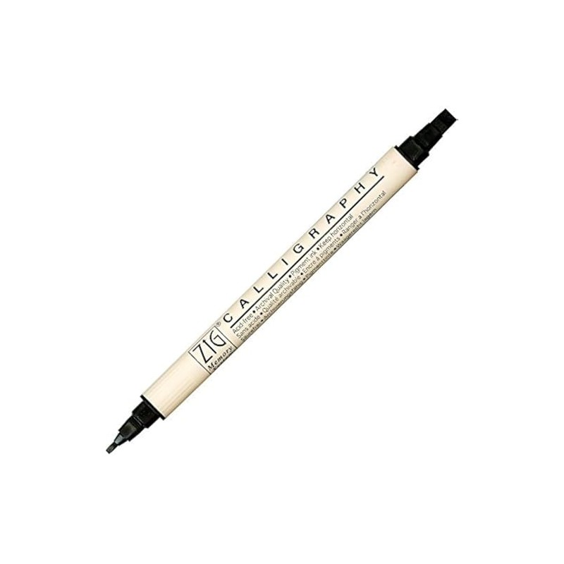 Zig Memory System Calligraphy Marker Pure Black 2 Set