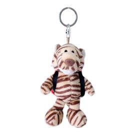 NIKI OUTDOOR PRODUCTS Keychain, Tiger, 3.9 inches (10 cm), Backpack, Orange, Kids, W2.4 x D 2.8 x H, Braun
