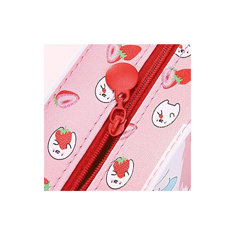 SUPERTOOL Pencil Case Candy Colors Cute Cartoon Waterproof Multicolor PU
