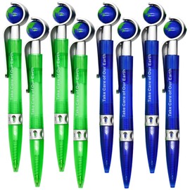 Maydahui Maydahui 30 Pcs Cute Earth Pens Retractable Earth Globe Spins Pens Tellurion Shape Ballpoint Pens Black Ink Novelty Earth Day Favor Pens for Student Office School Supplies Desk Decor
