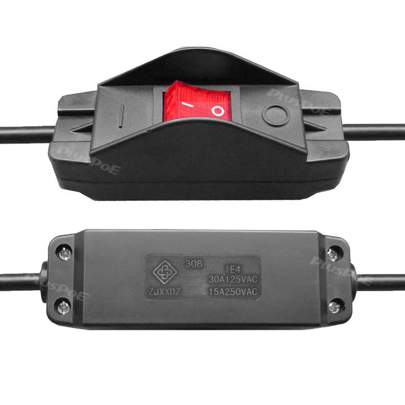 Inline Cord Switch 2-Pack, Heavy Duty 16A AC125V/250V Large Current