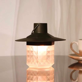 Camping Lantern Rechargeable, Stepless Dimming LED Lanterns, Camping Essential with 2 Light Modes, IP44 Waterproof Lantern Flashlight for Hurricane Emergency, Hiking, USB Cable Included