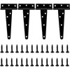 LAMXD 4 Pcs T Hinges, T-Strap Hinges, Metal Heavy Duty