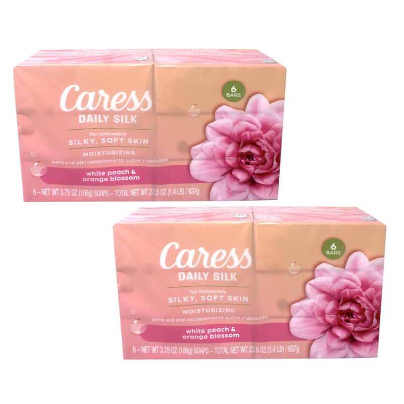 Barra de jabón Caress Daily Silk Beauty para unisex, 6