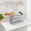 TIANLIN Wooden Utensil Holder, Large Utensil Organizer for Kitchen Counter,