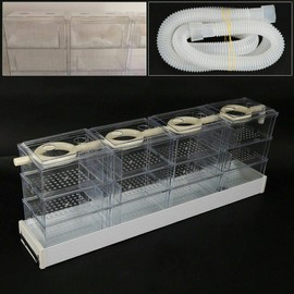 Gdrasuya10 Aquarium Filter Upper Box, Fish Tank Box Aquarium Filters Aquarium External Filters Trickle 360 Degree Loop Filter (Transparent 12 boxes)